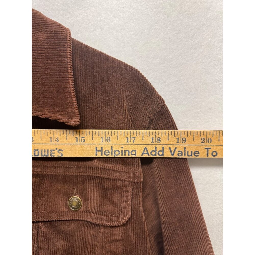 Chadwicks Womens Brown Corduroy Button-Up Jacket Size 8P With Flap Pockets - Picture 4 of 7